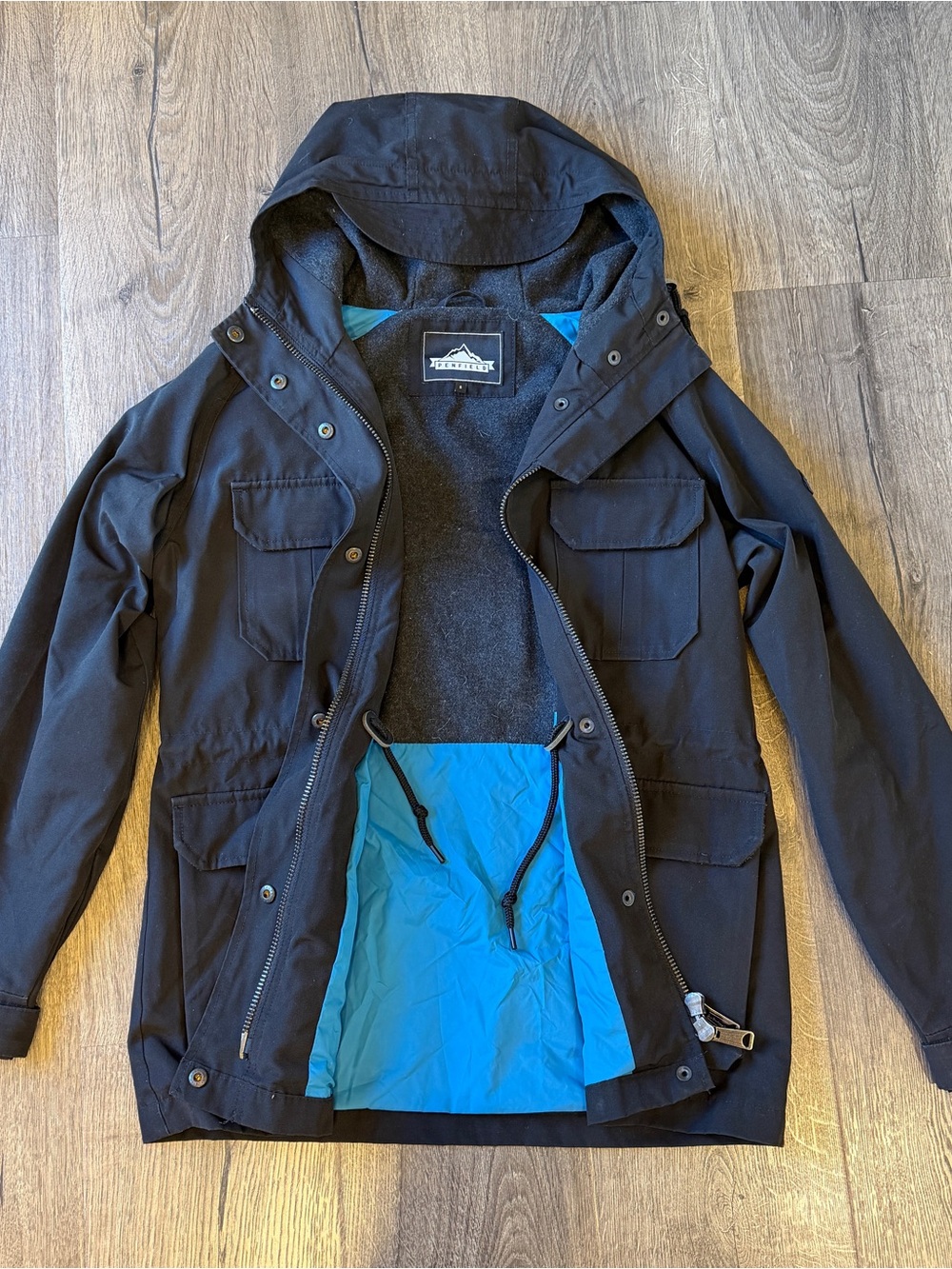 Women’s Penfield Jacket 80/20 Small Black Hooded Field Utility